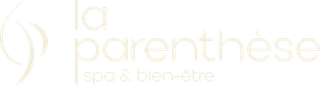 Logo von "la parenthèse" mit einer stilisierten Silhouette und den Worten "spa & bien-être"